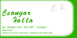 csongor hollo business card